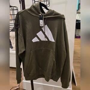 Adidas Men's Green Hoodie